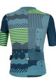 SANTINI Cyklistický krátky dres a krátke nohavice - DELTA OPTIC - zelená/čierna/modrá