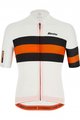 SANTINI Cyklistický dres s krátkym rukávom - SLEEK BENGAL - oranžová/čierna/biela