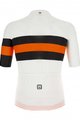 SANTINI Cyklistický dres s krátkym rukávom - SLEEK BENGAL - oranžová/čierna/biela