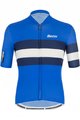 SANTINI Cyklistický dres s krátkym rukávom - SLEEK BENGAL - biela/modrá