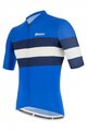 SANTINI Cyklistický dres s krátkym rukávom - SLEEK BENGAL - biela/modrá