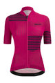 SANTINI Cyklistický dres s krátkym rukávom - GIADA OPTIC LADY - ružová/čierna