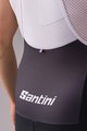 SANTINI Cyklistické nohavice krátke s trakmi - TOUR DE FRANCE 2022 - biela/čierna
