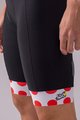 SANTINI Cyklistické nohavice krátke s trakmi - TOUR DE FRANCE 2022 - biela/červená/čierna