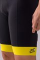 SANTINI Cyklistické nohavice krátke s trakmi - TOUR DE FRANCE 2022 - žltá/čierna