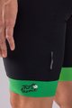 SANTINI Cyklistické nohavice krátke s trakmi - TOUR DE FRANCE 2022 - čierna/zelená