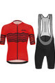 SANTINI Cyklistický krátky dres a krátke nohavice - TONO PROFILO - červená/čierna