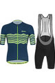 SANTINI Cyklistický krátky dres a krátke nohavice - TONO PROFILO - čierna/zelená