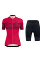 SANTINI Cyklistický krátky dres a krátke nohavice - TONO PROFILO LADY - čierna/ružová