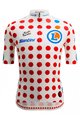 SANTINI Cyklistický dres s krátkym rukávom - TOUR DE FRANCE 2024 - červená/biela