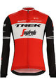 SANTINI Cyklistický dres s dlhým rukávom zimný - TREK 2019 CLASSE WNT - biela/čierna/červená