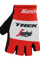SANTINI Cyklistické rukavice krátkoprsté - TREK 2019 RACE - červená/biela/čierna