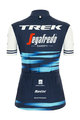 SANTINI Cyklistický dres s krátkym rukávom - TREK 2020 LADY - biela/modrá