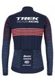 SANTINI Cyklistický dres s dlhým rukávom zimný - TREK 2022 FACTORY RACING CX WINTER - ružová/modrá