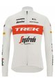 SANTINI Cyklistický dres s dlhým rukávom zimný - TREK SEGAFREDO 2022 WINTER - biela/červená