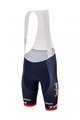SANTINI Cyklistické nohavice krátke s trakmi - TREK SEGAFREDO 2023 ORIGINAL - modrá/červená