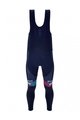 SANTINI Cyklistické nohavice dlhé s trakmi - TREK 2023 FACTORY RACING WINTER - modrá