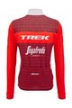 SANTINI Cyklistický dres s dlhým rukávom zimný - TREK SEGAFREDO 2023 WINTER - červená/biela