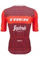SANTINI Cyklistický dres s krátkym rukávom - TREK SEGAFREDO 2023 FAN LINE - červená/biela