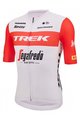 SANTINI Cyklistický dres s krátkym rukávom - TREK SEGAFREDO 2023 FAN LINE - červená/biela