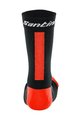 SANTINI Cyklistické ponožky klasické - X IRONMAN VIS - čierna/červená