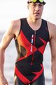 SANTINI Cyklistický overal - X IRONMAN CUPIO - čierna/červená