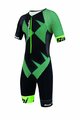 SANTINI Cyklistický overal - X IRONMAN CUPIO - čierna/zelená