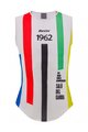 SANTINI Cyklistické tričko bez rukávov - UCI SALO' DEL GARDA 1962 - dúhová/biela