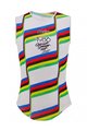 SANTINI Cyklistické tričko bez rukávov - UCI COLORADO SPRINGS 1986 - biela/dúhová
