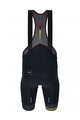 SANTINI Cyklistické nohavice krátke s trakmi - UCI RAINBOW 2023 - čierna/dúhová