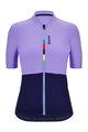 SANTINI Cyklistický dres s krátkym rukávom - UCI RIGA LADY - modrá/fialová