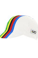 SANTINI Cyklistická čiapka - UCI RAINBOW - dúhová/biela