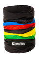 SANTINI Cyklistický nákrčník - UCI RAINBOW - čierna/dúhová
