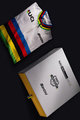 SANTINI Cyklistický dres s krátkym rukávom - UCI WORLD 100 GOLD - dúhová/biela