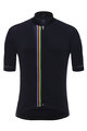 SANTINI Cyklistický dres s krátkym rukávom - UCI RAINBOW - čierna