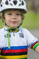 SANTINI Cyklistický dres s krátkym rukávom - UCI KIDS - viacfarebná/biela
