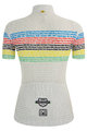 SANTINI Cyklistický dres s krátkym rukávom - UCI WORLD 100 LADY - biela/dúhová