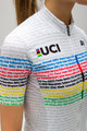 SANTINI Cyklistický dres s krátkym rukávom - UCI WORLD 100 LADY - biela/dúhová