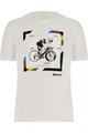 SANTINI Cyklistické tričko s krátkym rukávom - ROAD UCI OFFICIAL - biela