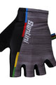 SANTINI Cyklistické rukavice krátkoprsté - UCI RAINBOW - šedá