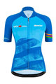 SANTINI Cyklistický dres s krátkym rukávom - UCI WORLD LADY - svetlo modrá