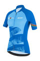 SANTINI Cyklistický dres s krátkym rukávom - UCI WORLD LADY - svetlo modrá