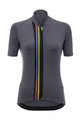 SANTINI Cyklistický dres s krátkym rukávom - UCI RAINBOW LADY - šedá