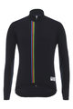 Santini Cyklistický dres s dlhým rukávom zimný - UCI RAINBOW WINTER - čierna