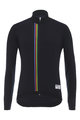 SANTINI Cyklistický dres s dlhým rukávom zimný - UCI RAINBOW WINTER - čierna