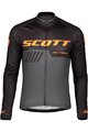 SCOTT Cyklistický dres s dlhým rukávom letný - RC TEAM 10 SUMMER - oranžová/čierna