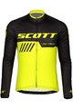 SCOTT Cyklistický dres s dlhým rukávom letný - RC TEAM 10 SUMMER - žltá/čierna
