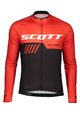 SCOTT Cyklistický dres s dlhým rukávom letný - RC TEAM 10 SUMMER - červená/čierna