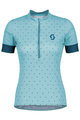SCOTT Cyklistický dres s krátkym rukávom - ENDURANCE 20 LADY - svetlo modrá