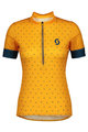 SCOTT Cyklistický dres s krátkym rukávom - ENDURANCE 20 LADY - žltá/modrá